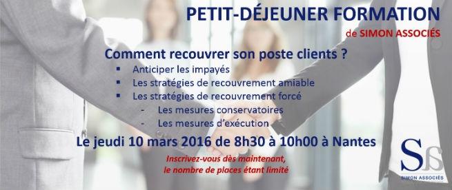 Image de l'article | Petit-déjeuner formation - 10 mars 2016 - Nantes | Simon Associés | Lettre des Réseaux
